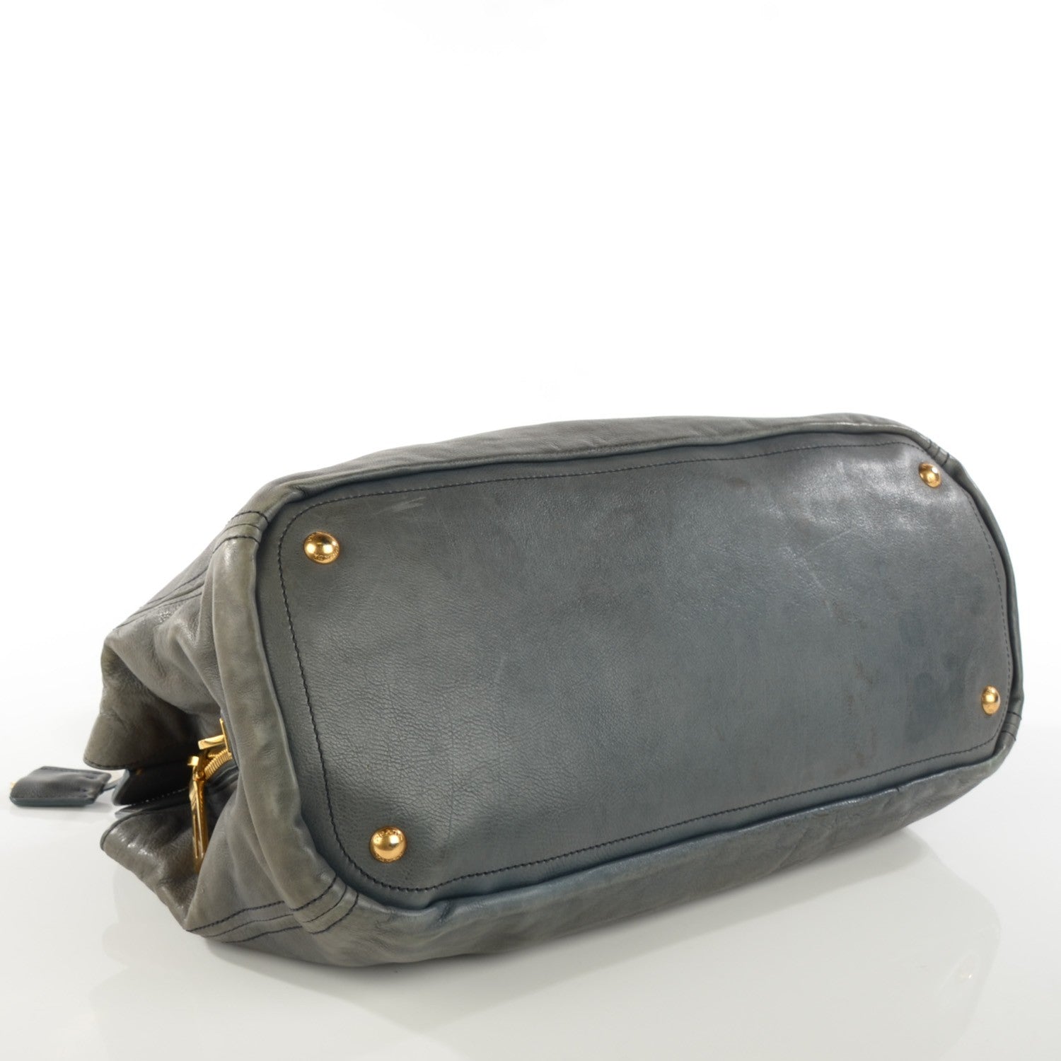 Prada Glace Calf Frame Satchel Avio 4 of 12