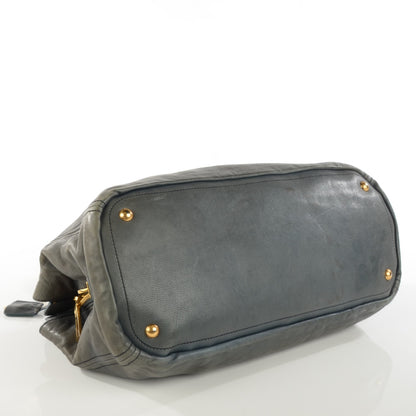 Prada Glace Calf Frame Satchel Avio 4 of 12