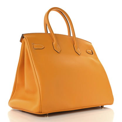Hermes Epsom Candy Birkin 35 Jaune D'Or Feu 3 of 13
