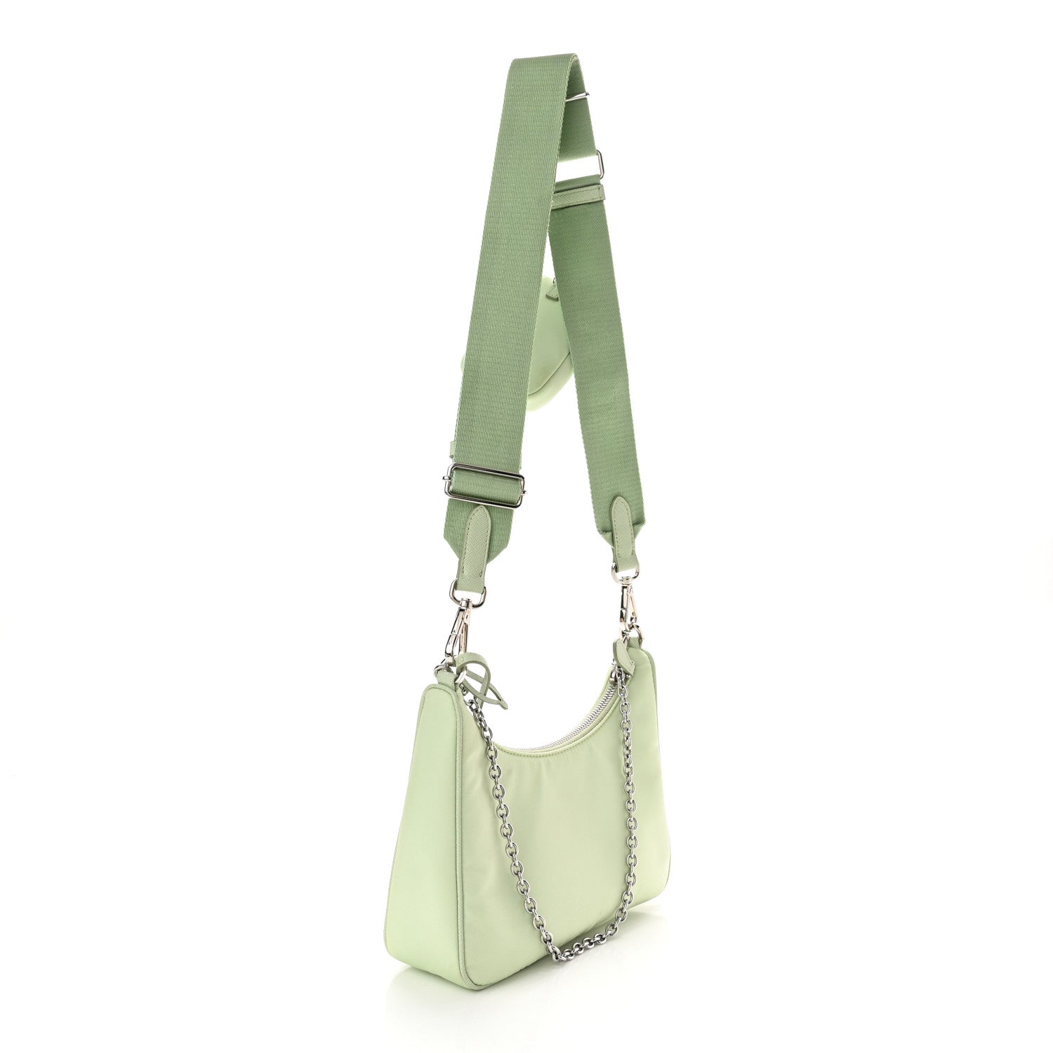 Prada Saffiano Lux Re-Edition 2005 Shoulder Bag Acqua 3 of 12