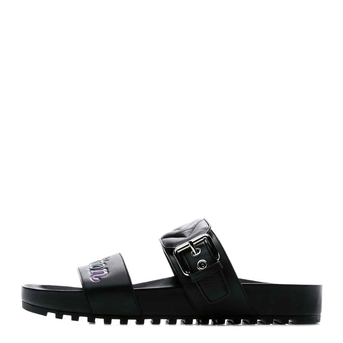 Calfskin New Wave Bom Dia Mule Sandals 40 Black
