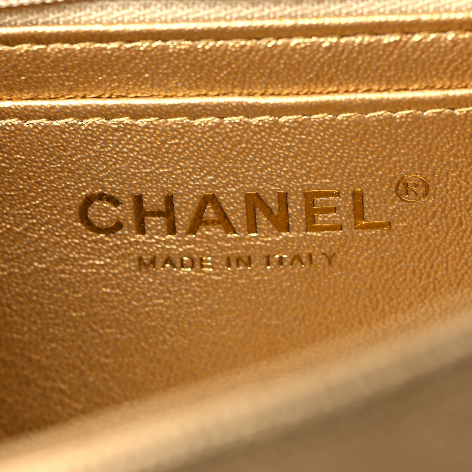 Chanel Metallic Caviar Quilted Mini Top Handle Rectangular Flap Gold 6 of 11