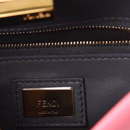 Fendi Nappa Colorblock Mini Peekaboo Iconic Satchel Rosa Fluo Oxigen Slate 8 of 9