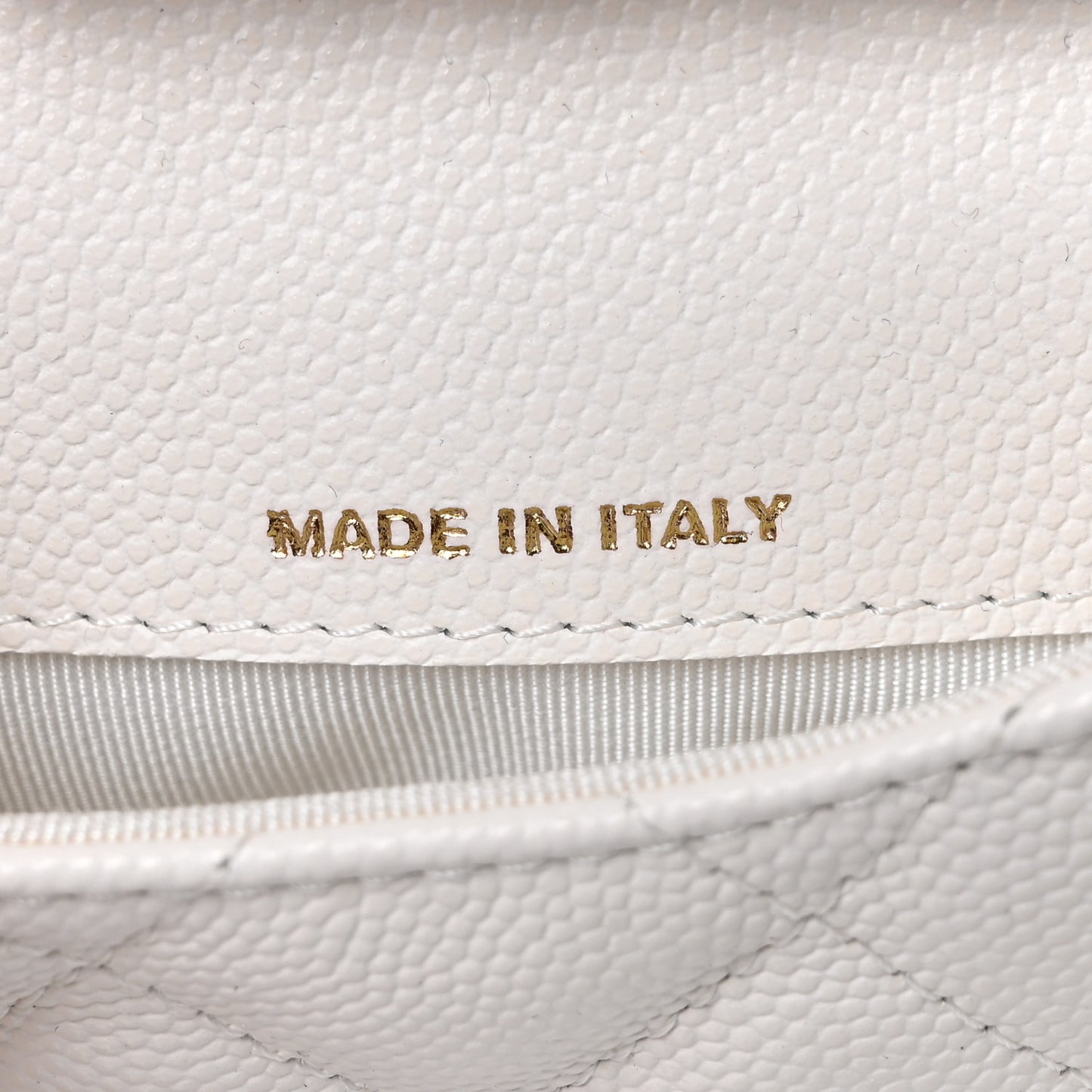 Caviar Quilted Belt Bag White
