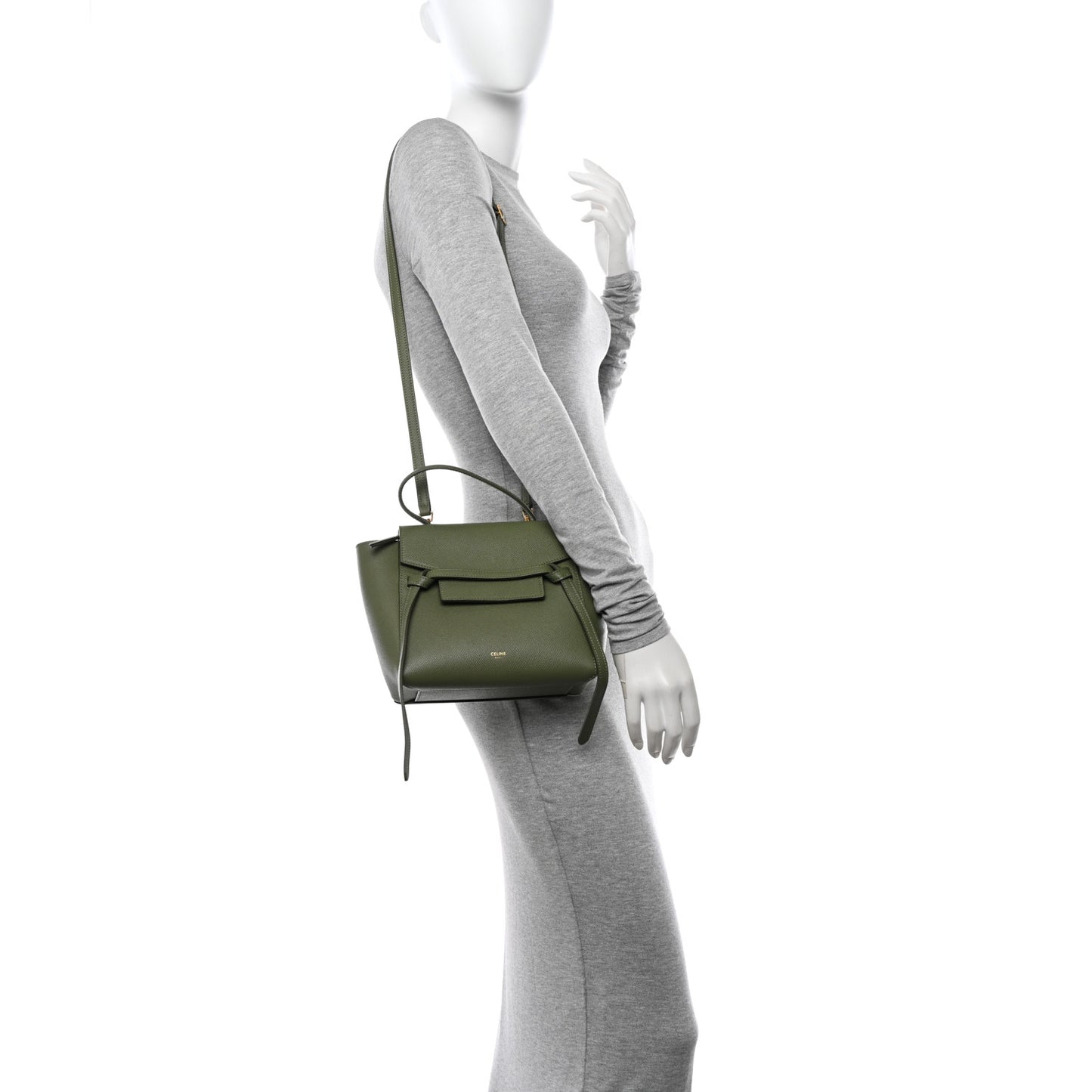 Grained Calfskin Nano Belt Bag Light Khaki