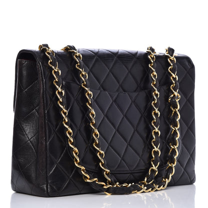 Chanel Lambskin Quilted Jumbo Single Flap Black 3 of 12