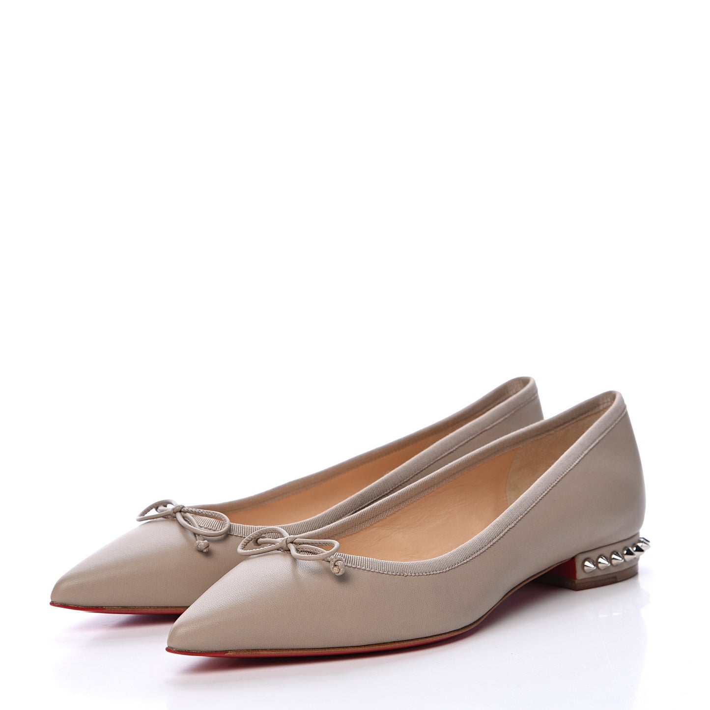 Nappa Spiked Hall Flats 36.5 Nude