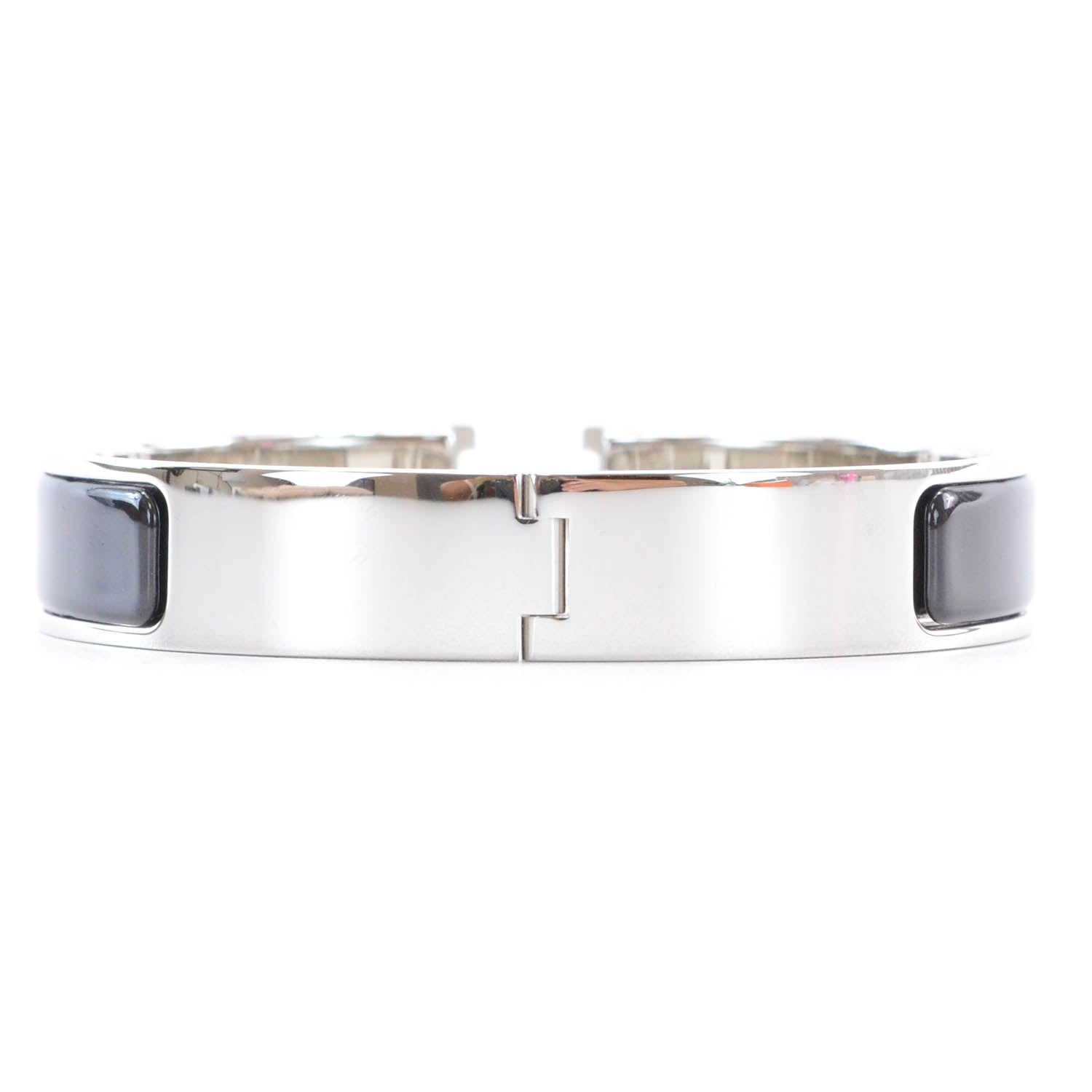 Hermes Enamel Narrow Clic Clac H Bracelet GM Black 4 of 8