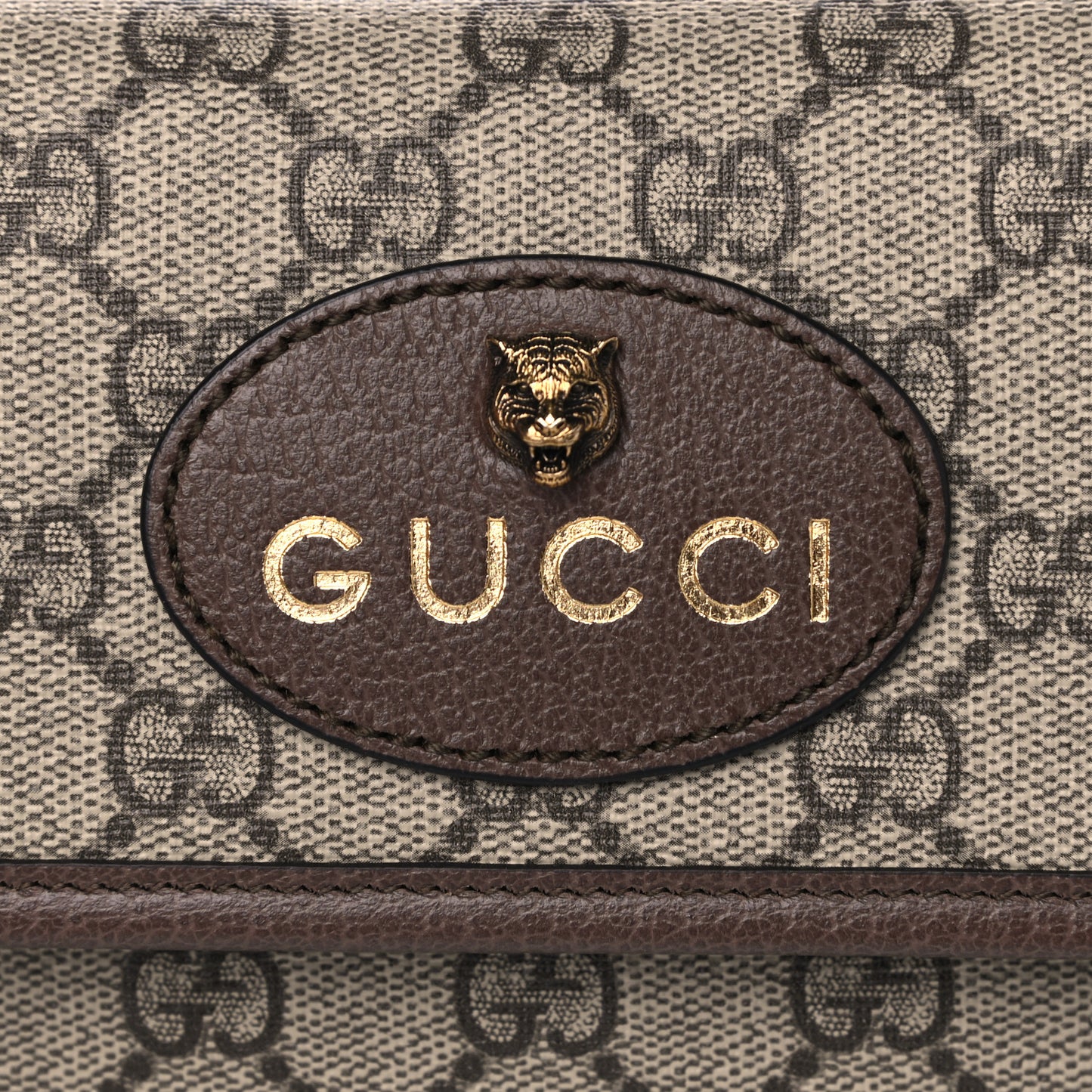 GG Supreme Monogram Neo Vintage Web Belt Bag Brown