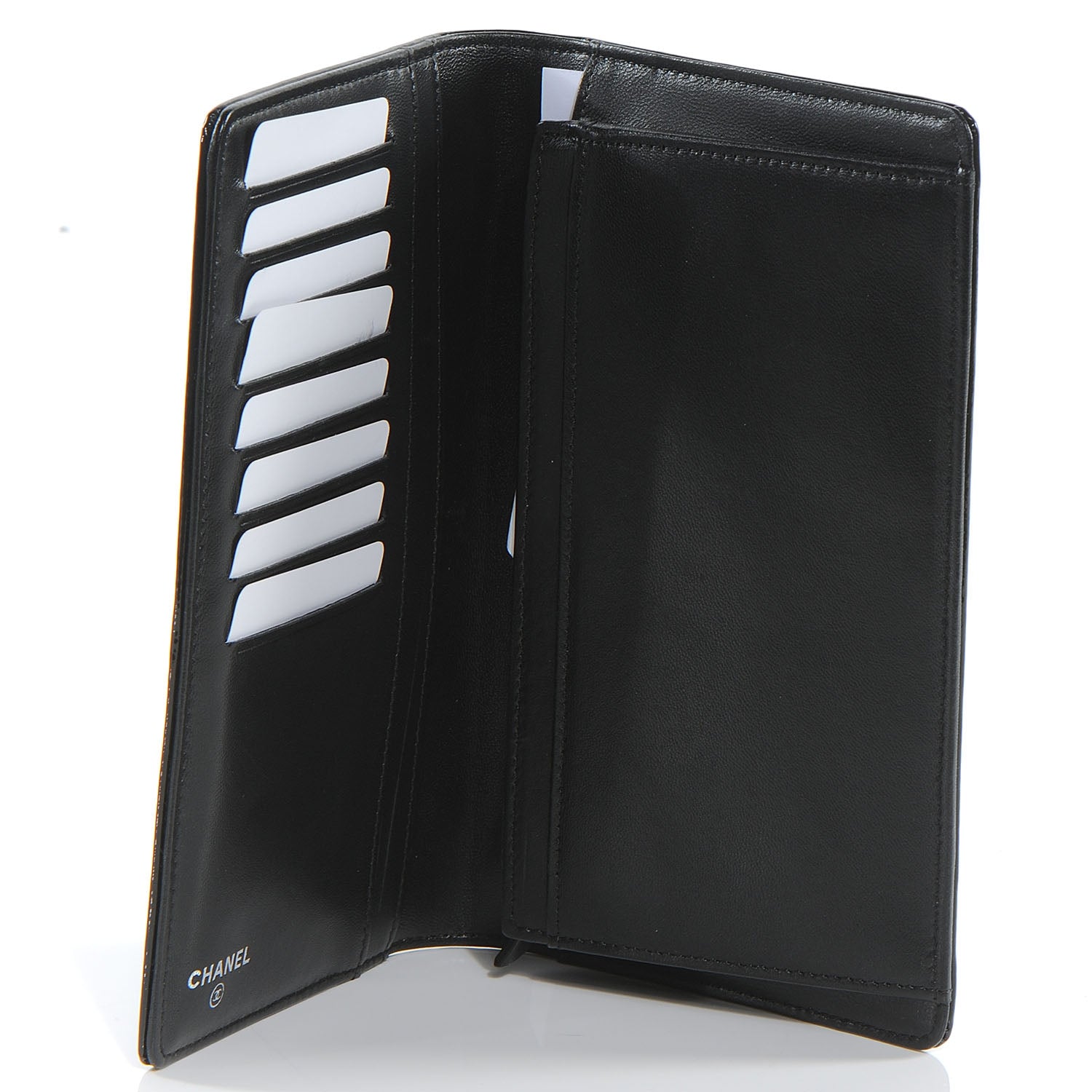 Chanel Patent Calfskin Lucky Symbols Yen Wallet Black 5 of 8