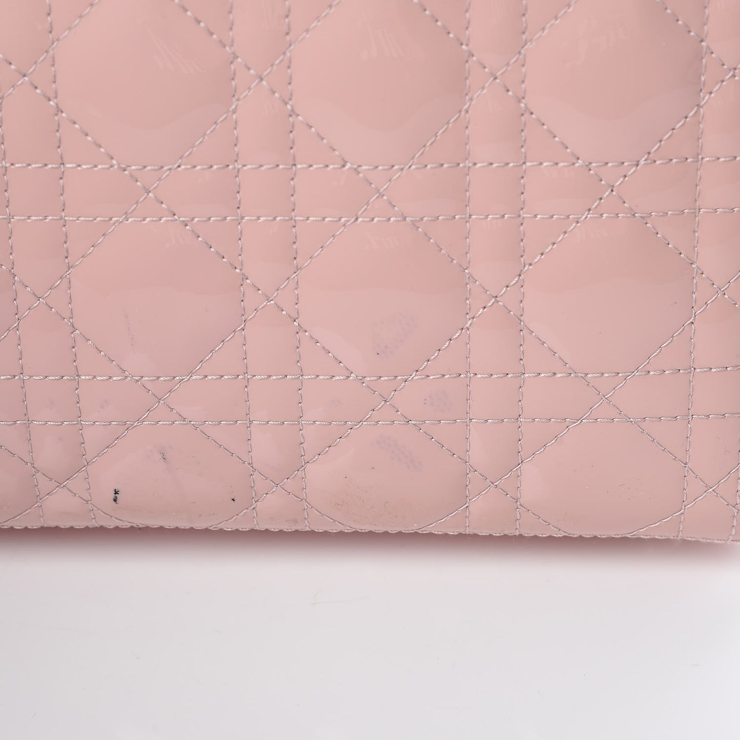 Patent Cannage Large Lady Dior Light Pink
