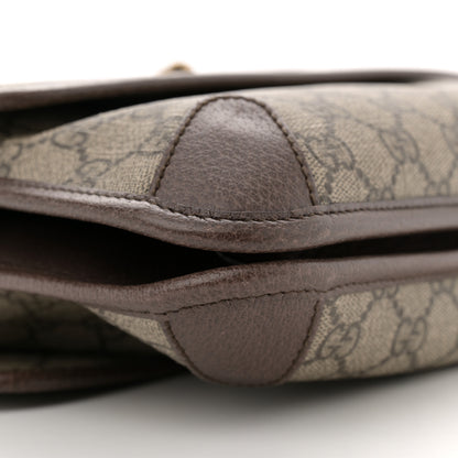 Gucci GG Supreme Monogram Web Neo Vintage Double Flap Messenger Bag Beige New Acero 9 of 11
