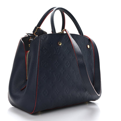 Louis Vuitton Empreinte Montaigne MM Marine Rouge 2 of 10
