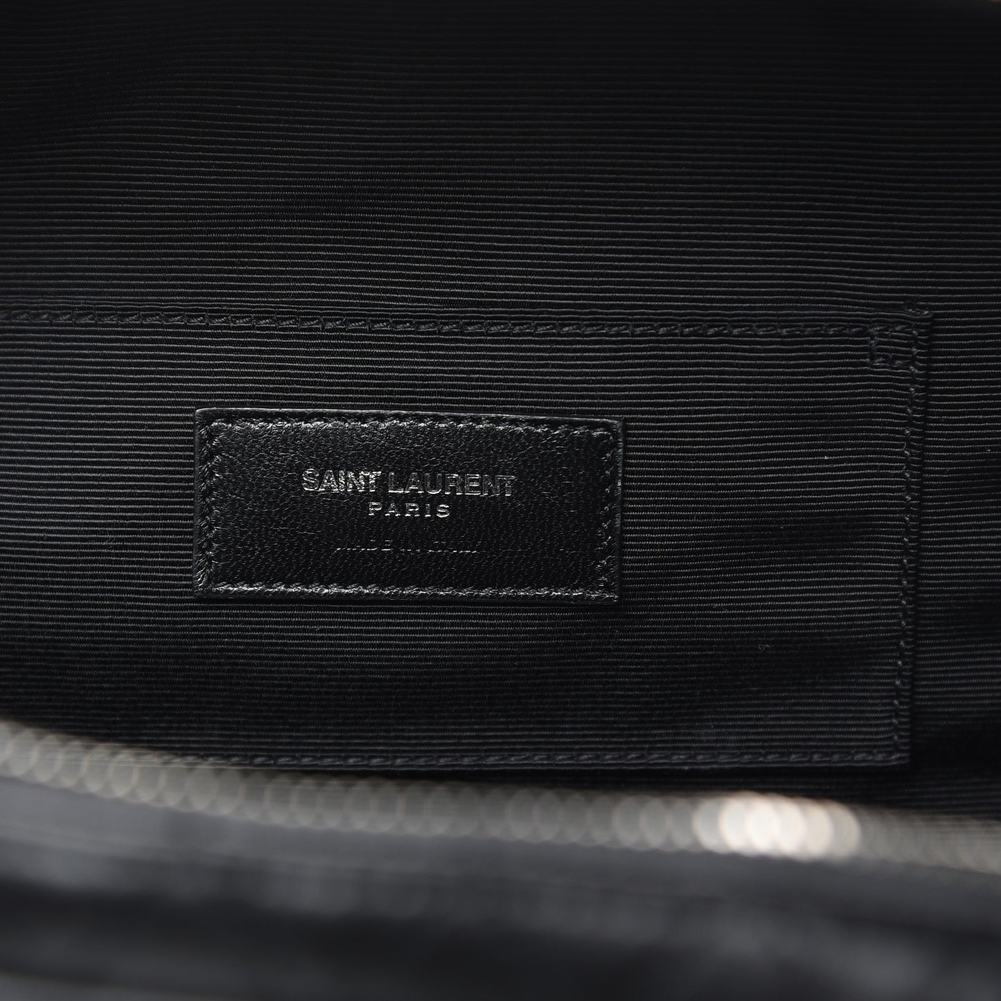 Lambskin Matelasse Chevron Lunchbox Bag Black