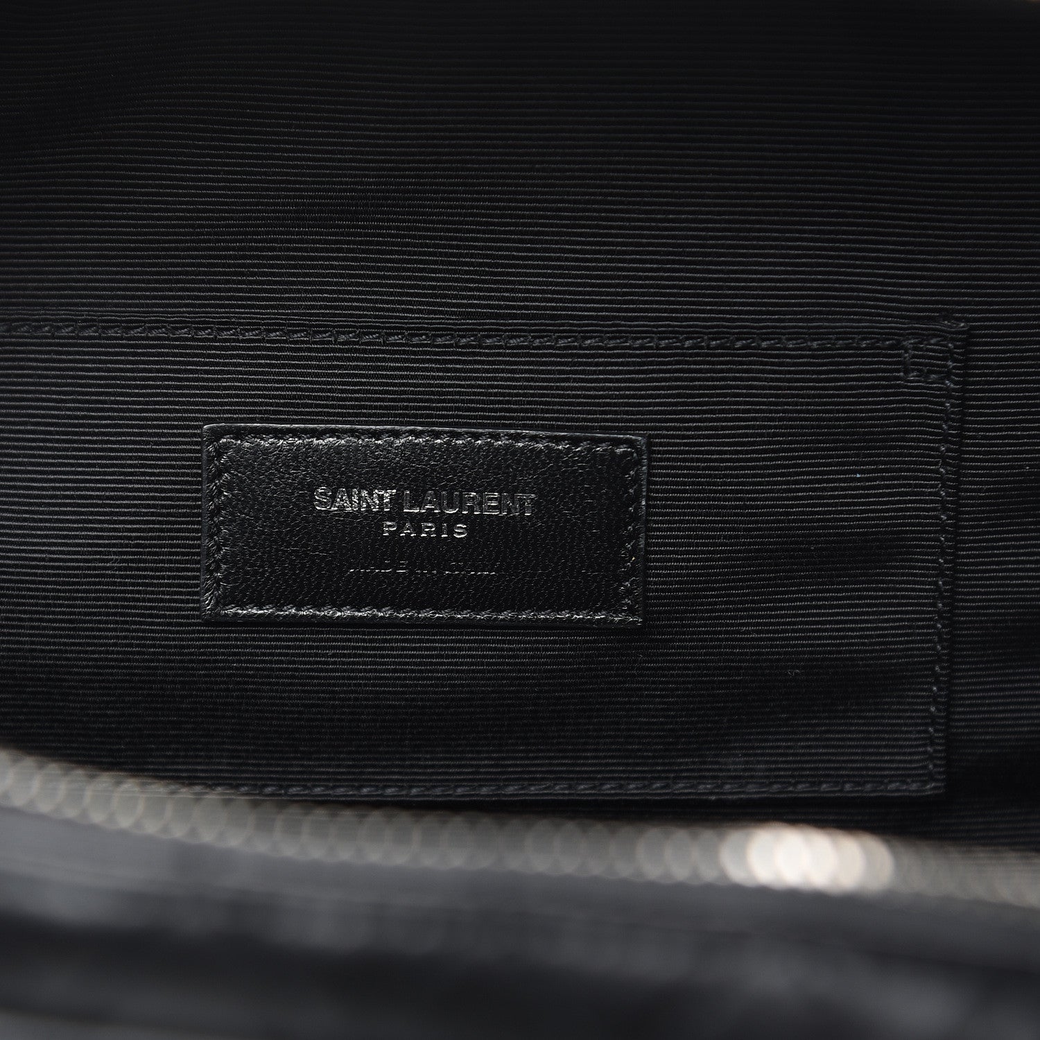 Saint Laurent Lambskin Matelasse Chevron Lunchbox Bag Black 6 of 8