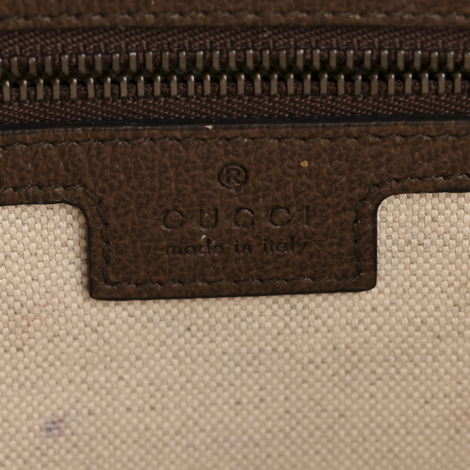 Gucci GG Supreme Monogram Textured Dollar Calfskin Web Ophidia Wristlet Shoulder Bag Beige Ebony New Acero 6 of 11