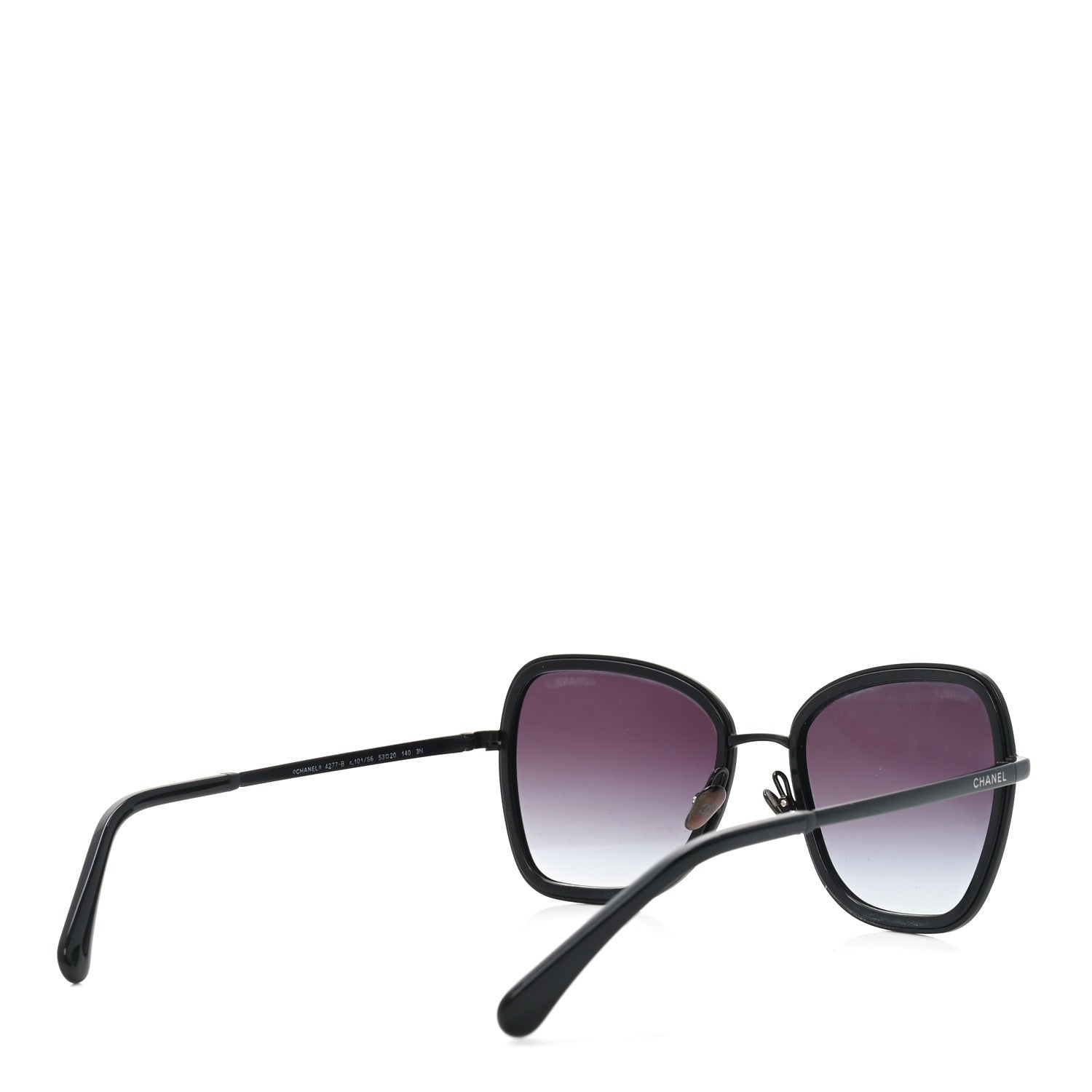 Chanel Square Frame Sequin Sunglasses 4277-B Black 4 of 7