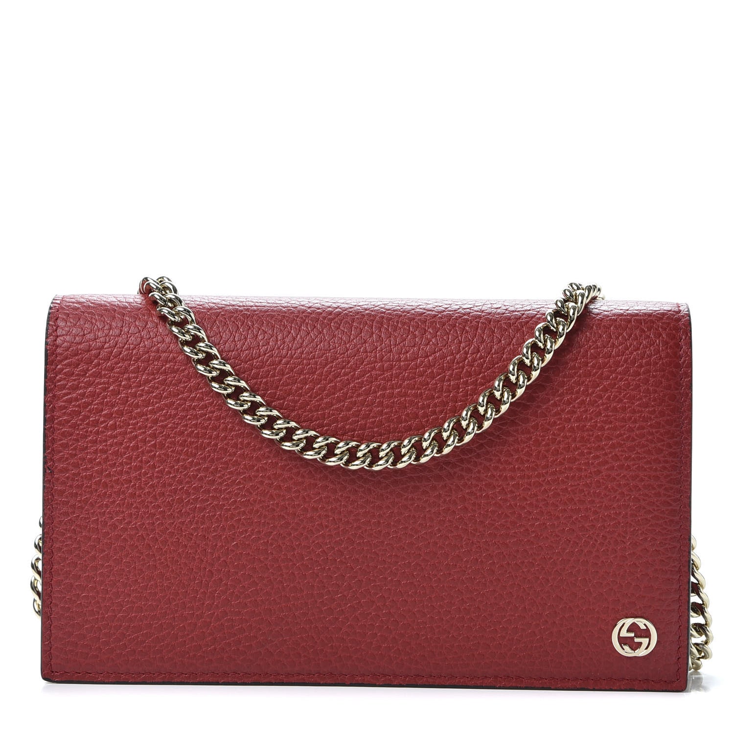 Gucci Dollar Calfskin Medium Betty Chain Wallet Red 1 of 10