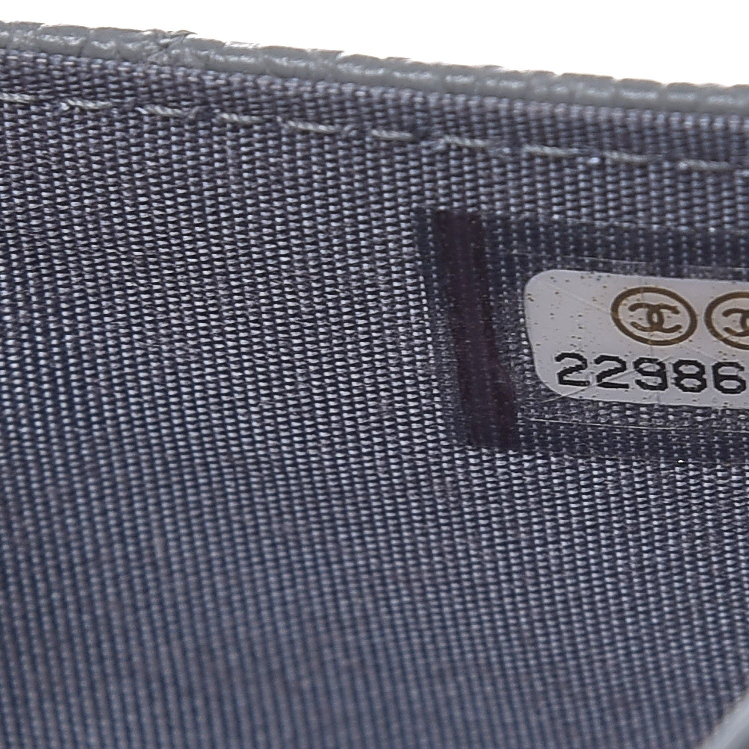 Chanel Caviar Quilted Boy Flap Card Holder Grey 8 of 9