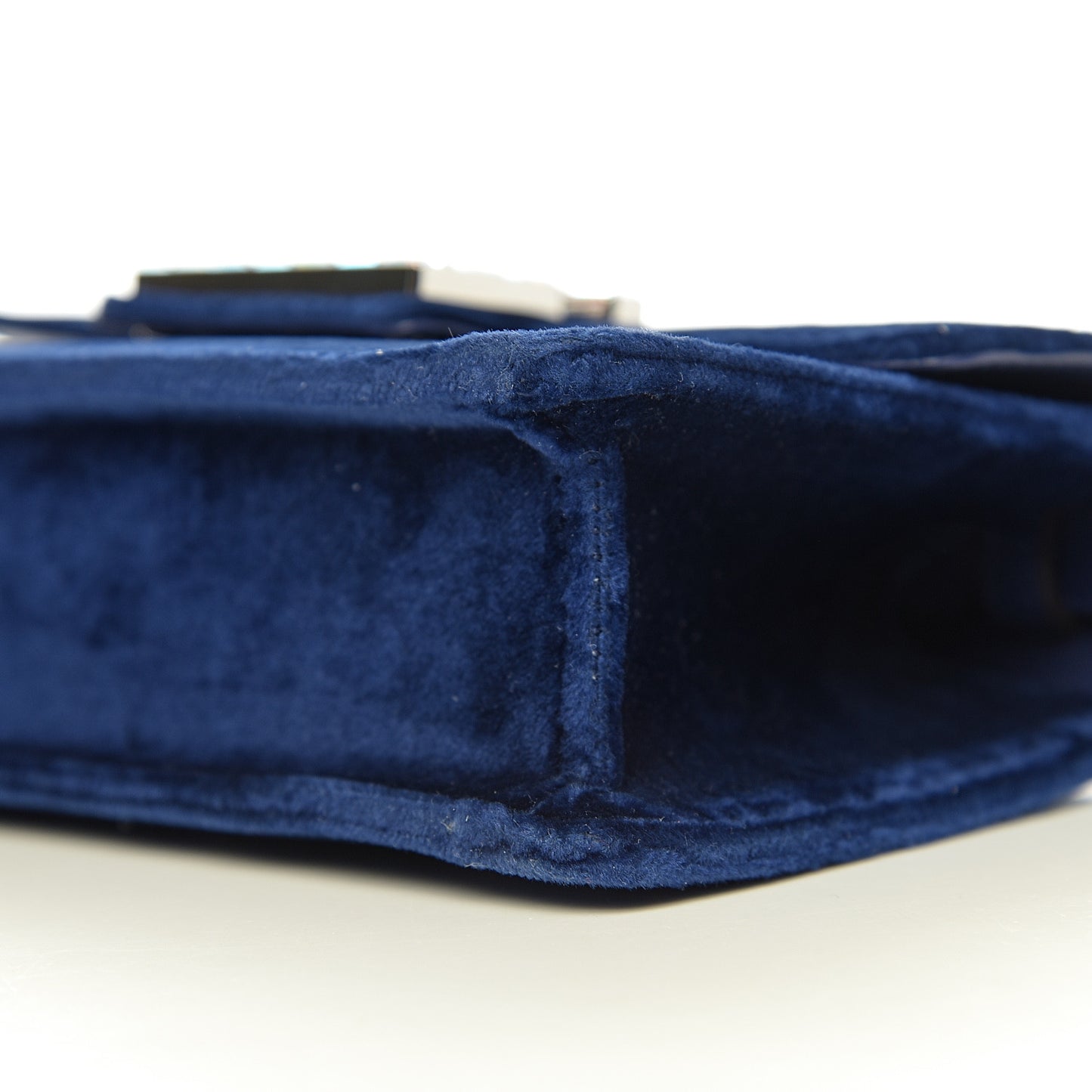 Velvet Crystal Square G Shoulder Bag Cobalt Blue