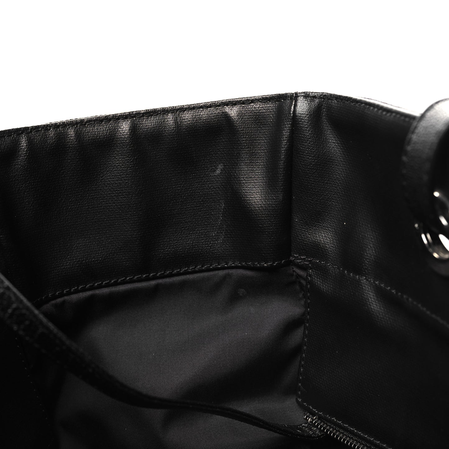 Coated Canvas Quilted Large Paris Biarritz Tote Black