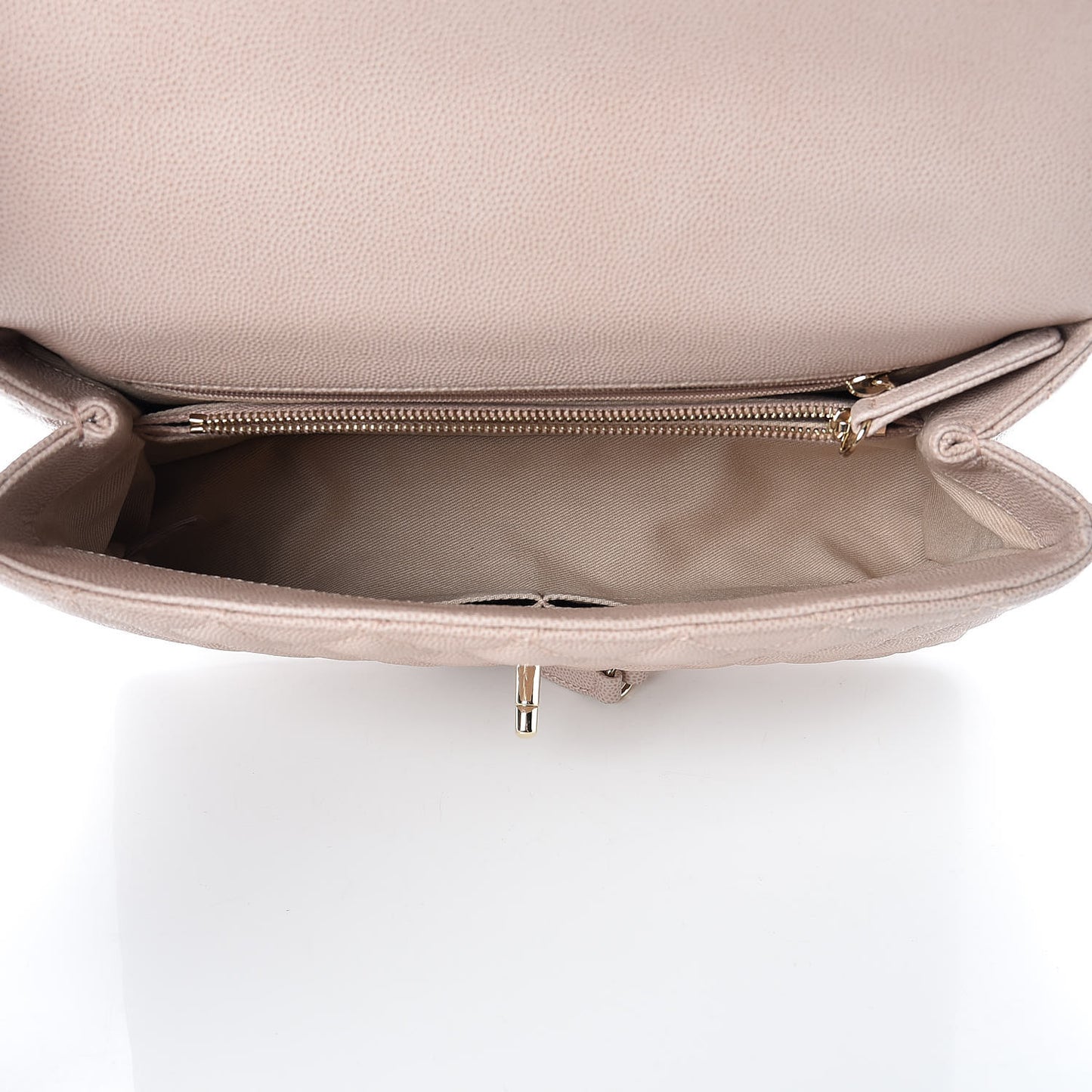 Caviar Quilted Small Coco Handle Flap Light Pink