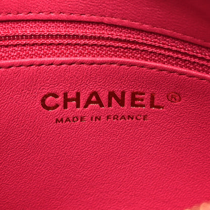 Chanel Lambskin Quilted Chain & Tassel Small Camera Case Fuchsia 6 of 10