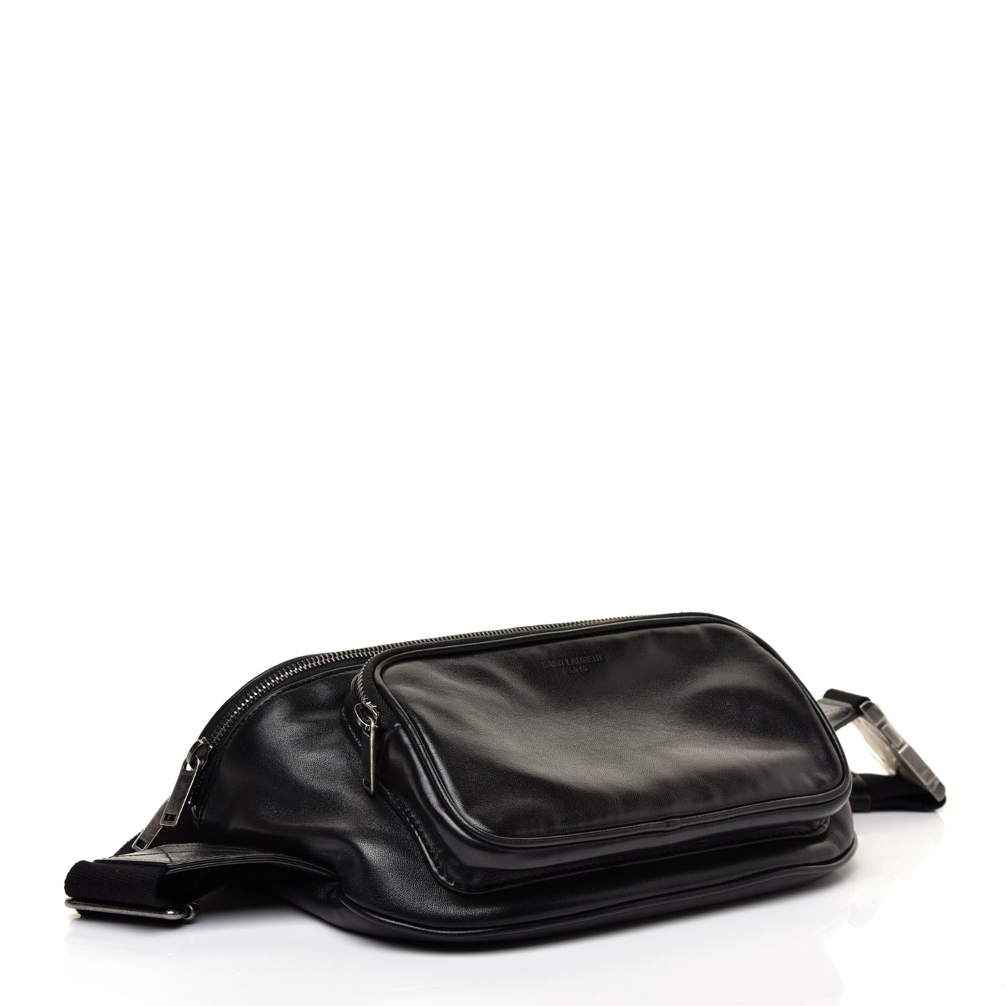 Lambskin Subway Belt Bag Black
