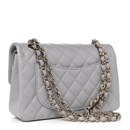 Chanel Caviar Quilted Small Double Flap Grey 3 of 10