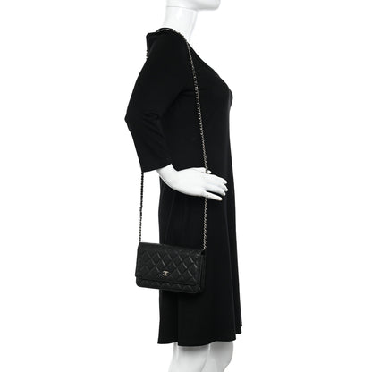 Chanel Caviar Quilted Wallet on Chain WOC Black 2 of 13
