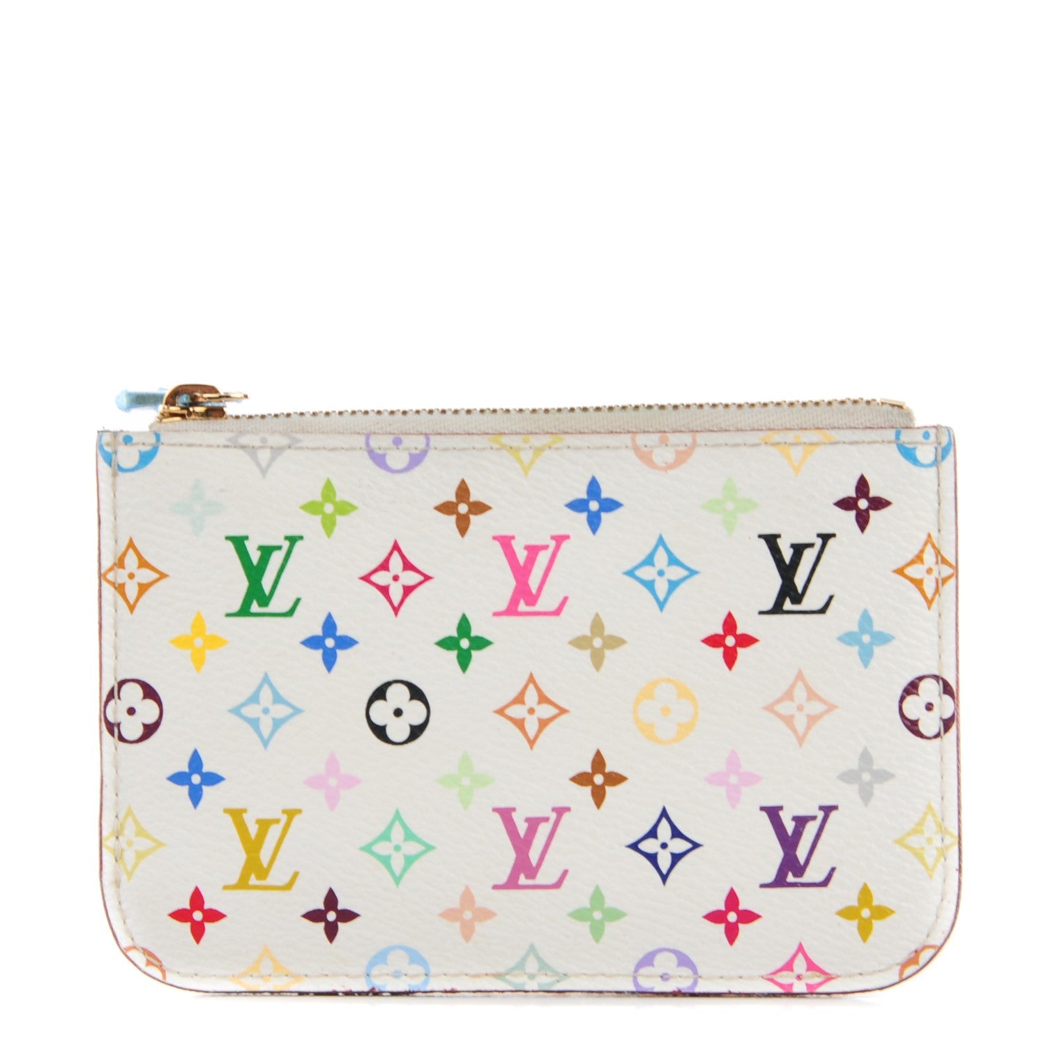 Louis Vuitton Monogram Multicolor Key Pouch White Anie 1 of 7