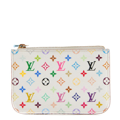 Louis Vuitton Monogram Multicolor Key Pouch White Anie 1 of 7