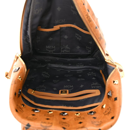MCM Visetos Studded Large Stark M Backpack Cognac 5 of 12