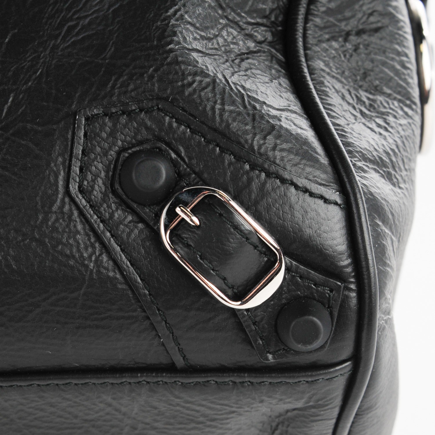 Balenciaga Matte Goatskin Rubber Covered Classic Hardware Mini Twiggy Black 12 of 14