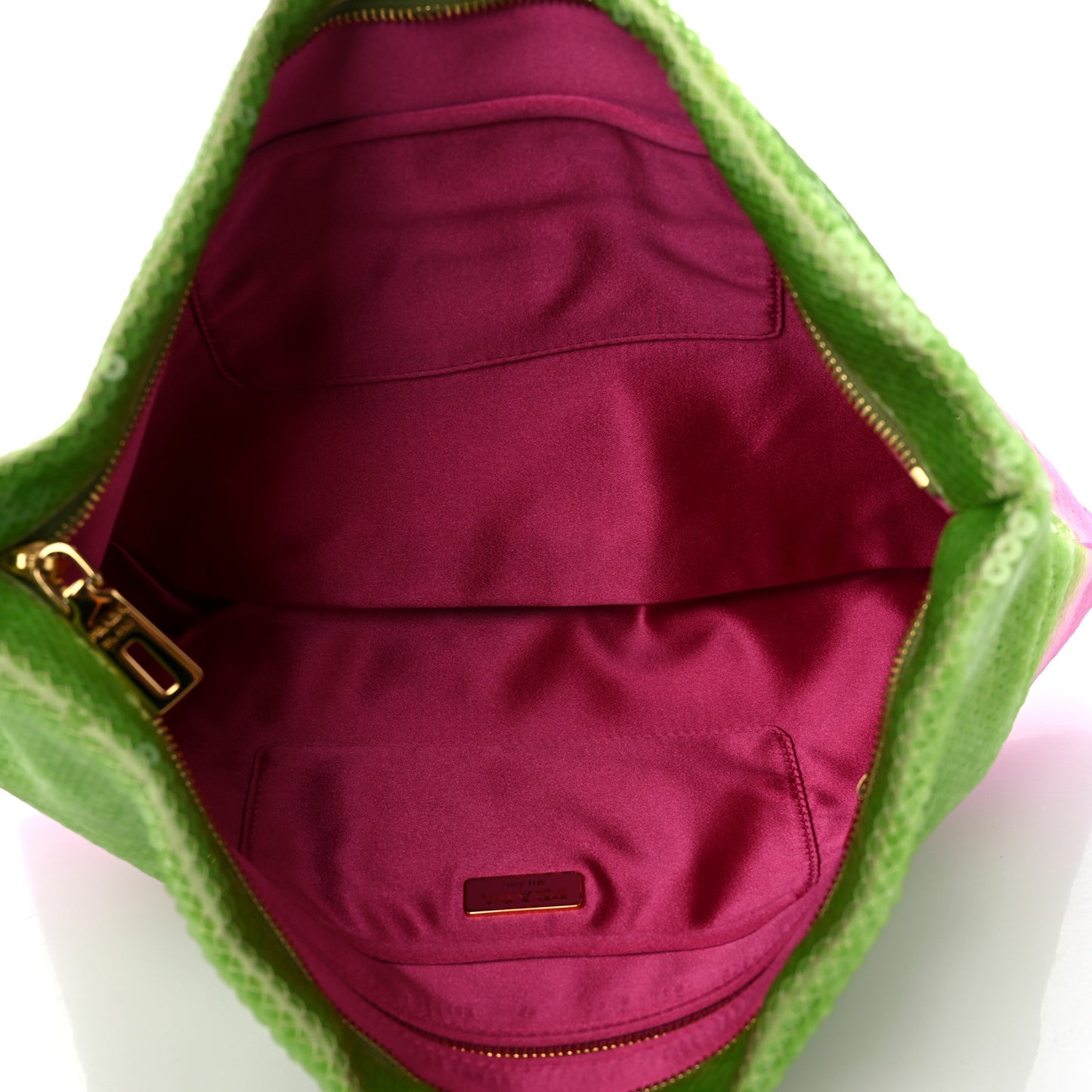 Sequin Ombre Clutch Green Pink