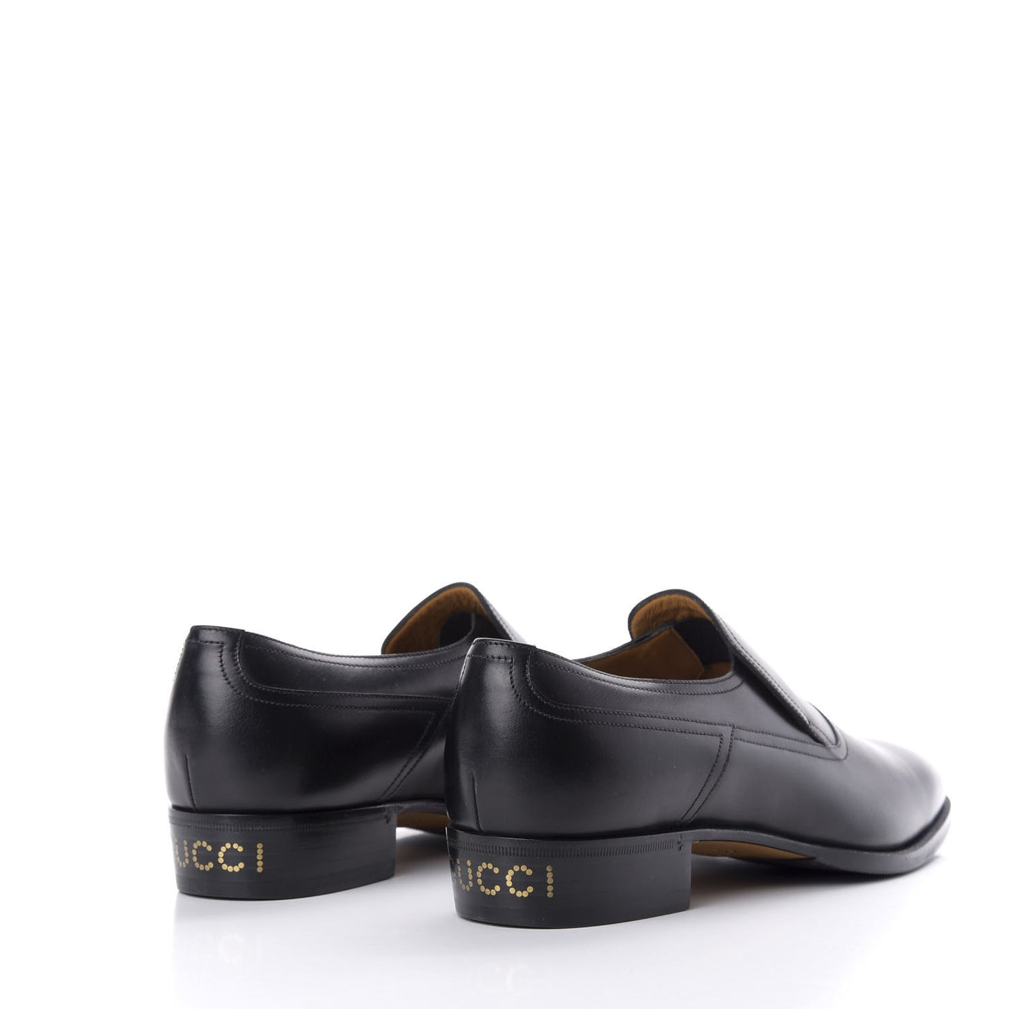 Calfskin Mens Classic Logo Loafers 7 Black