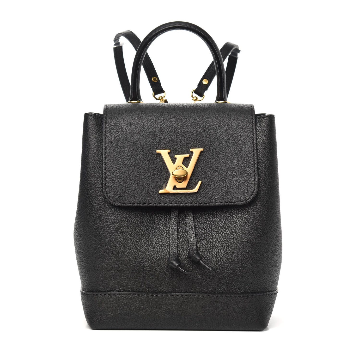 Calfskin Lockme Mini Backpack Black