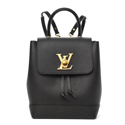 Louis Vuitton Calfskin Lockme Mini Backpack Black 1 of 10