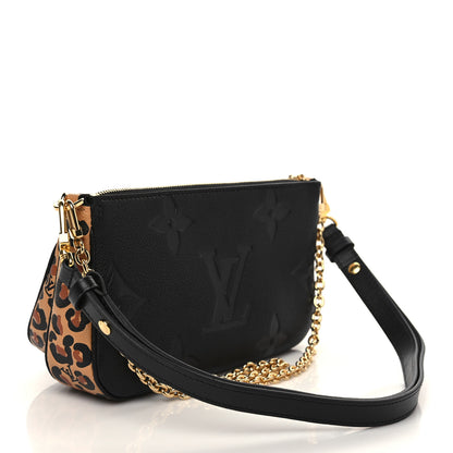 Louis Vuitton Empreinte Monogram Giant Wild At Heart Multi Pochette Accessories Black 3 of 7