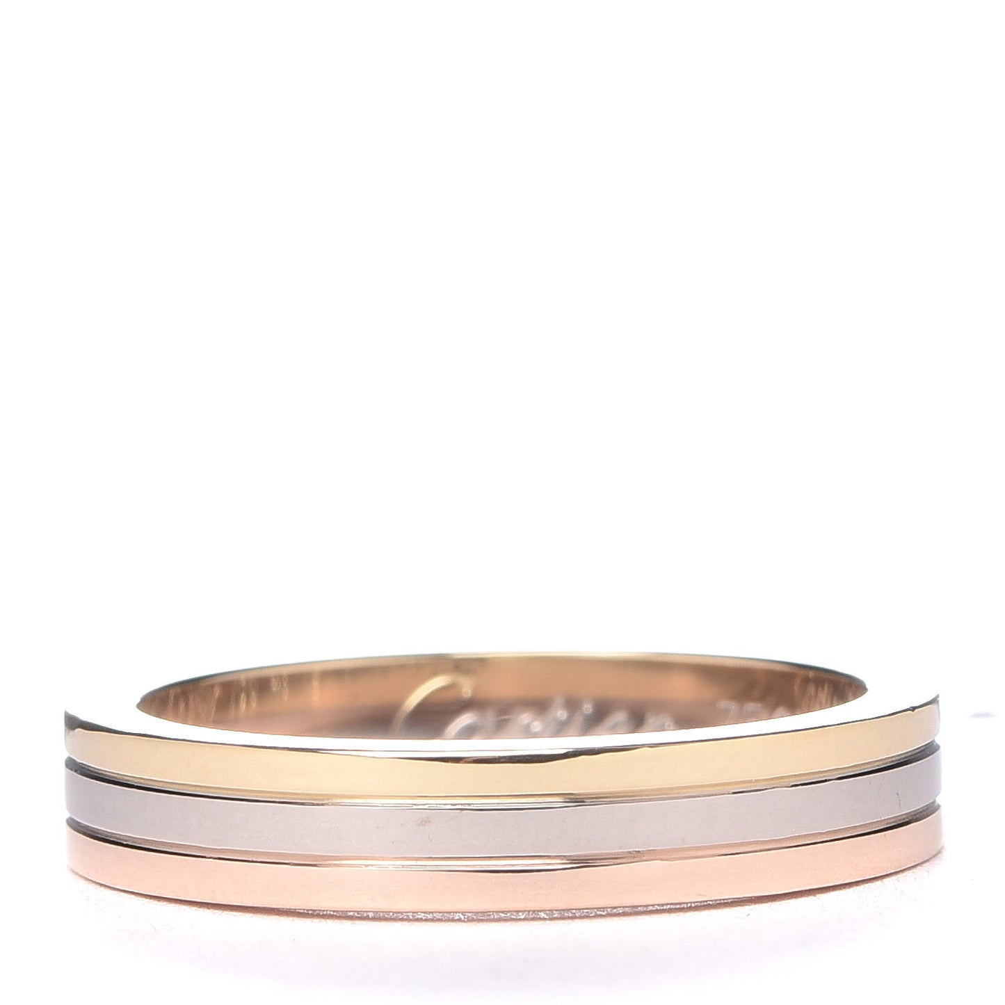 18K Pink White Yellow Gold 3.5mm Vendome Louis Cartier Wedding Band Ring 49 4.75
