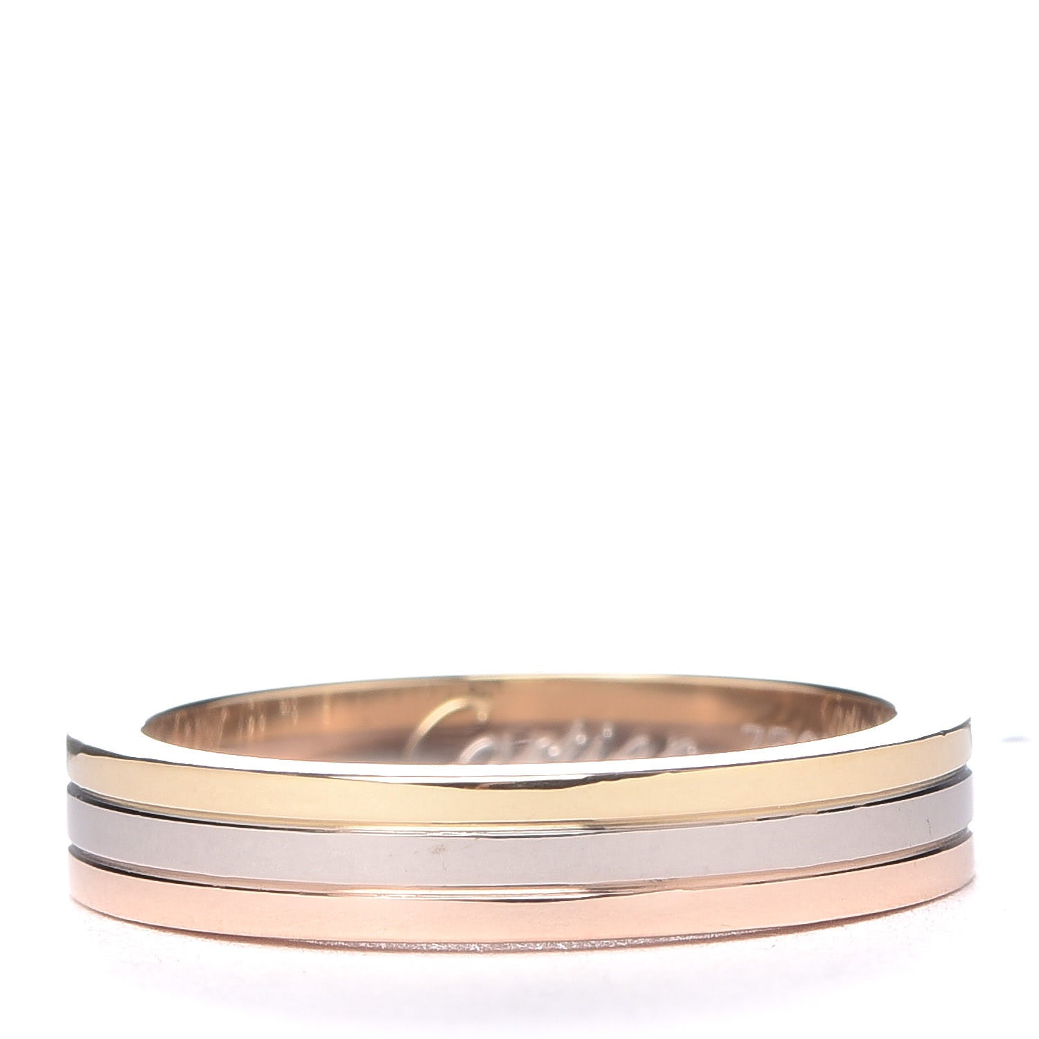 Cartier 18K Pink White Yellow Gold 3.5mm Vendome Louis Cartier Wedding Band Ring 49 4.75 3 of 5