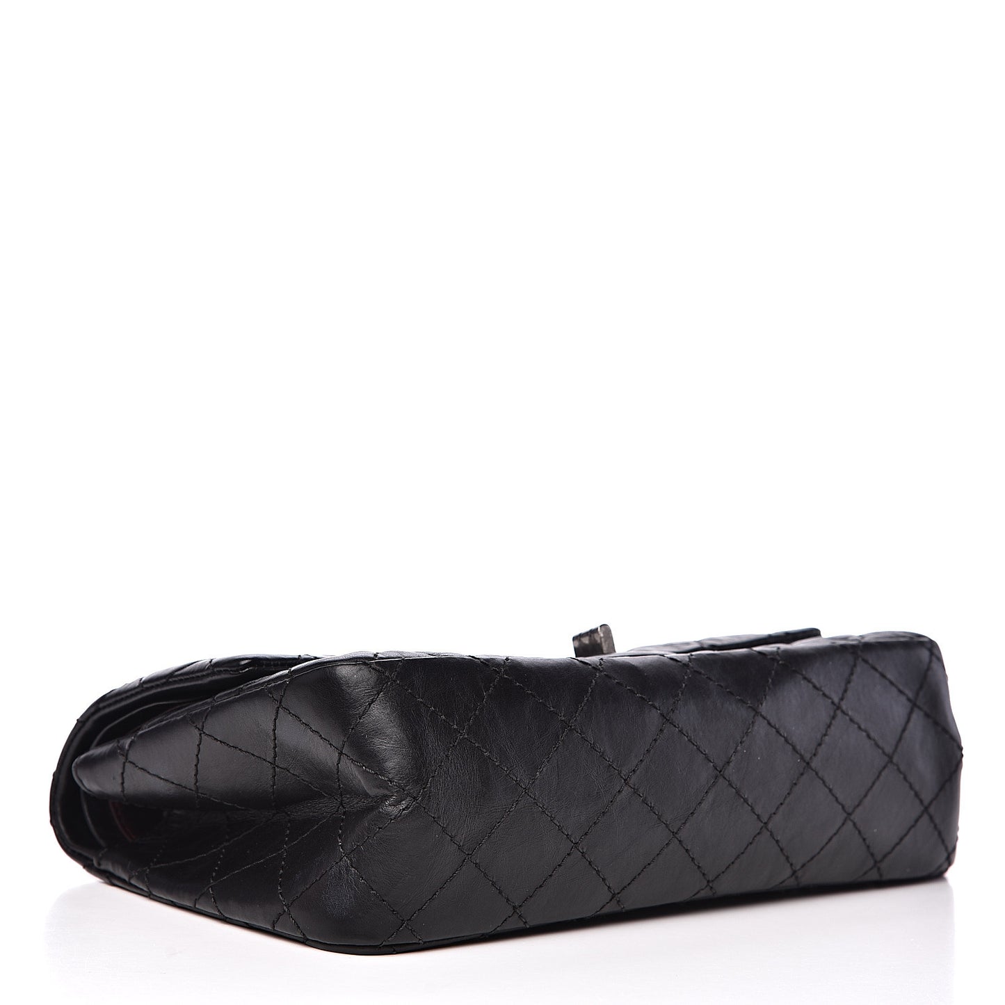 Aged Calfskin Quilted 2.55 Reissue 225 Flap Black
