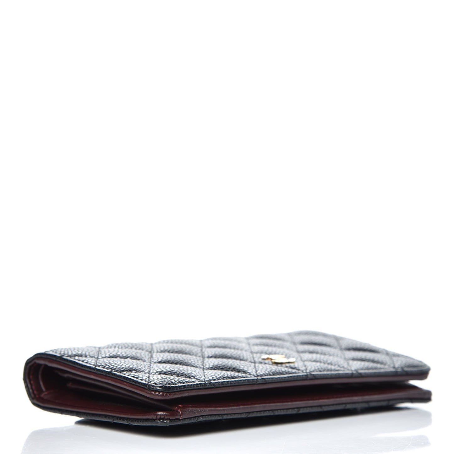 Caviar Quilted Yen Wallet Black