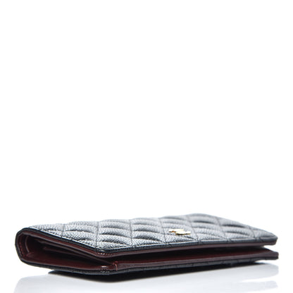 Chanel Caviar Quilted Yen Wallet Black 4 of 9