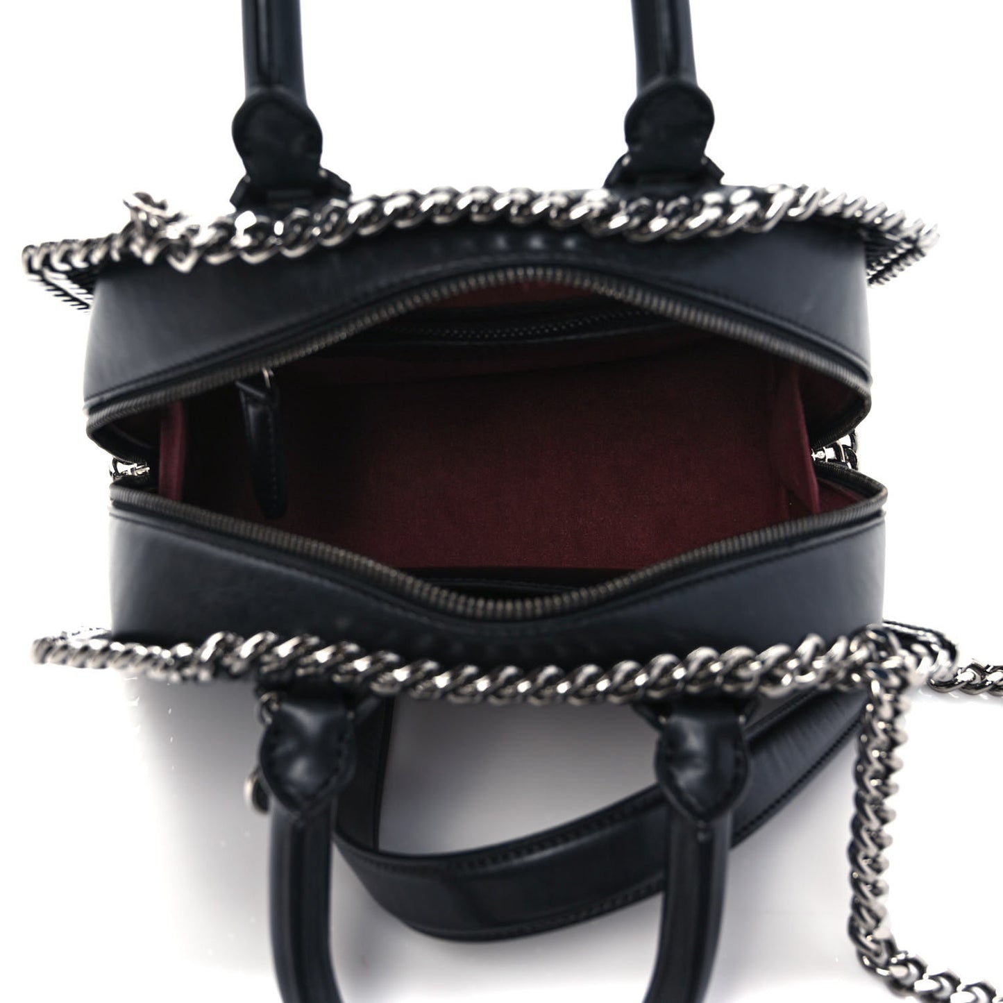Eco Alter Nappa Mini Falabella Box Sun Handle Bag Black