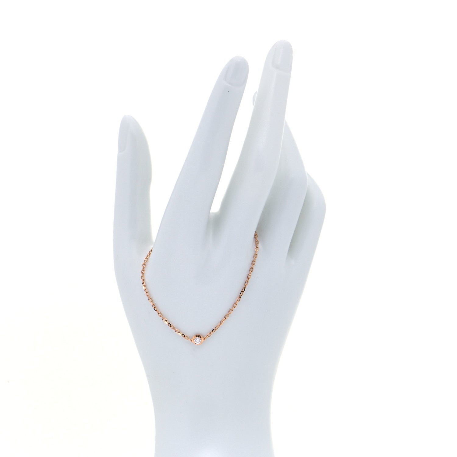 Cartier 18K Pink Gold Diamond SM D'Amour Bracelet 2 of 6
