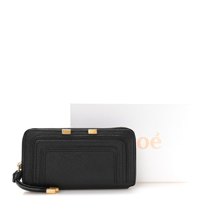 Chloe Grained Calfskin Marcie Long Zip Around Wallet Black 8 of 8