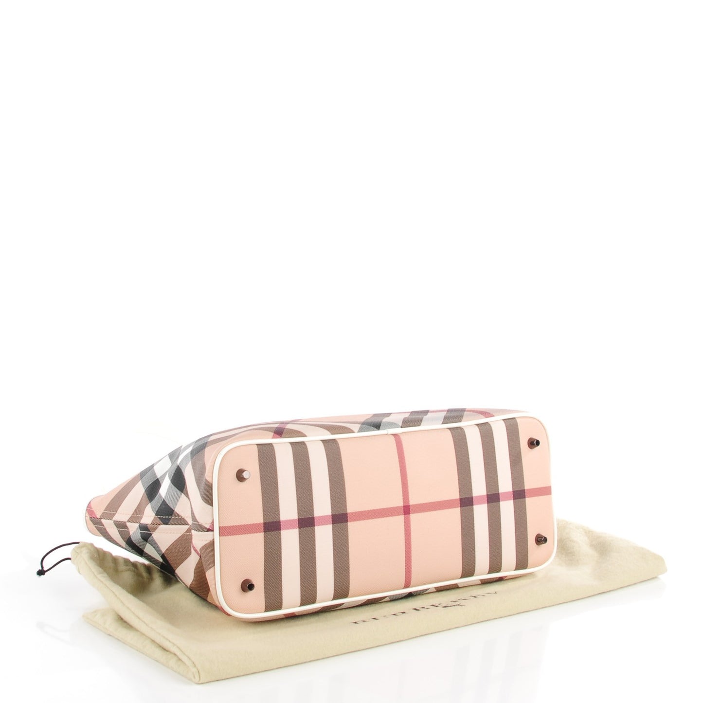 Nova Check Shopper Tote White