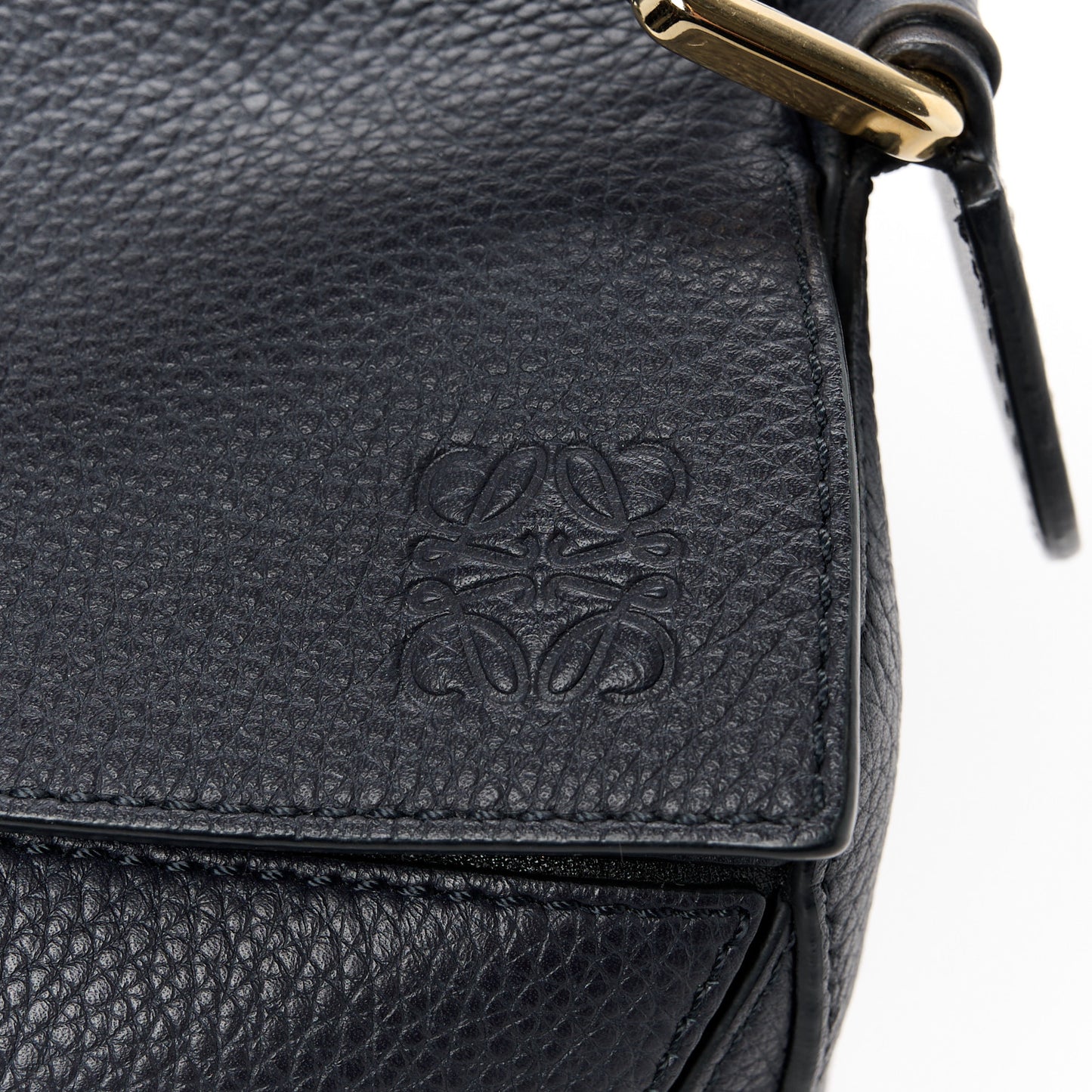 Calfskin Small Puzzle Bag Midnight Blue Black