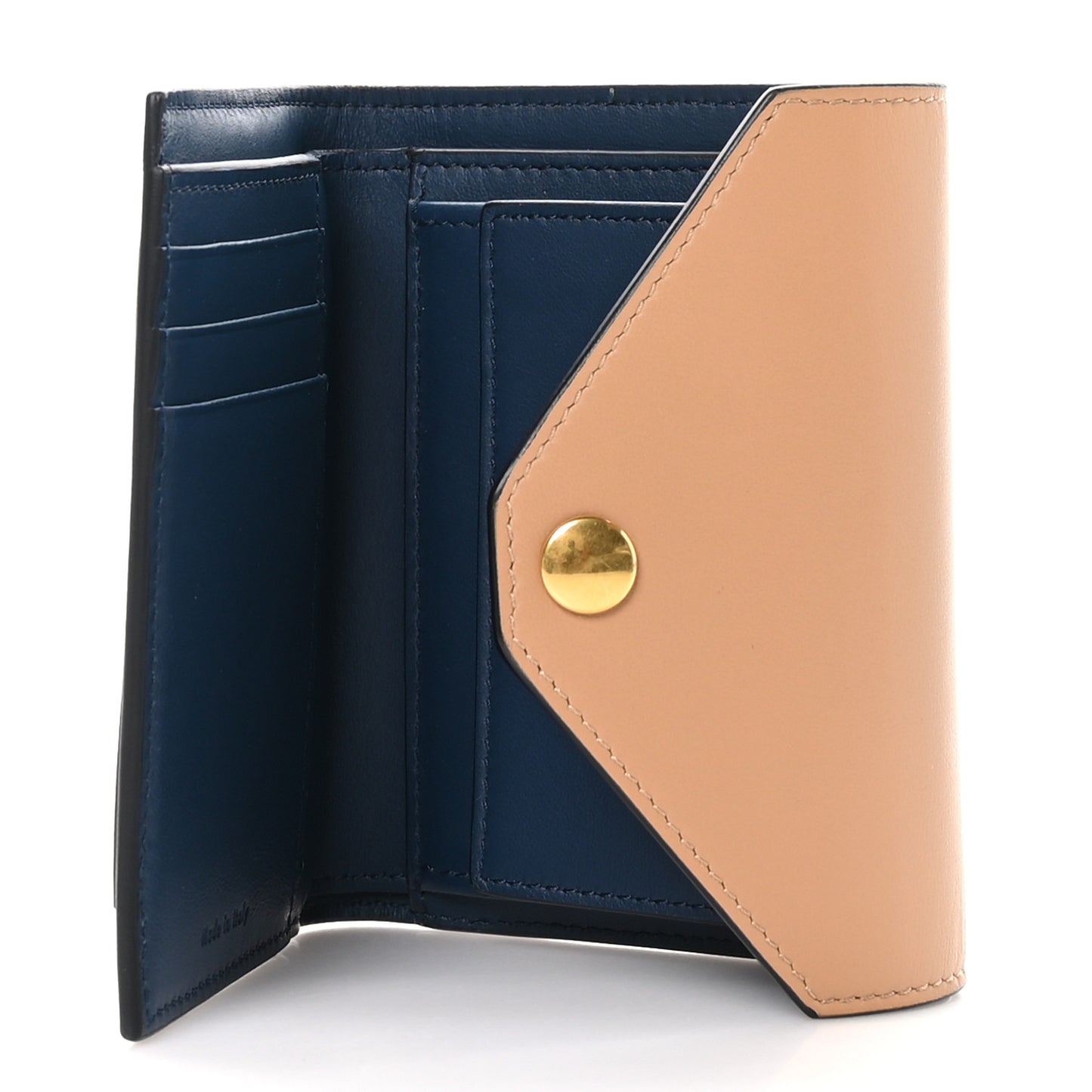 Smooth Calfskin Pocket Card Holder Tan